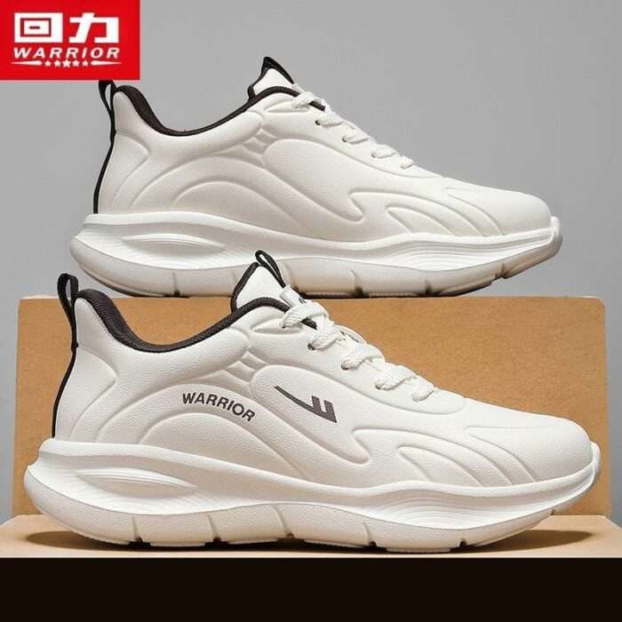 Warrior men's shoes 2025 autumn new style versatile trendy youth dad shoes men's casual white shoes running shoes - Image 2