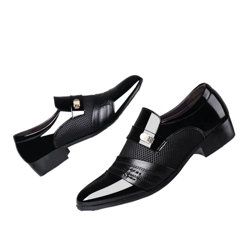 Men Casual Leather Shoes Men Casual Shoes Business Formal Shoes Large Size Fashionable and Versatile Wedding Shoes - Image 4