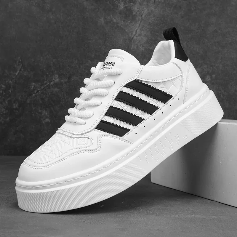 Fashionable New Men's Sports Shoes Breathable Student Versatile Men's Board Shoes 2025 Men's Casual Summer White Shoes - Image 4