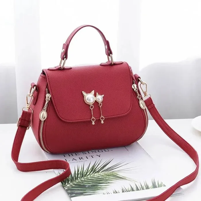 2024 Korean PU Leather Women Messenger Bag High Quality female Shoulder Bag Lace Crossbody Bag Clutches Bolsas Femininas PT1283 - Image 4